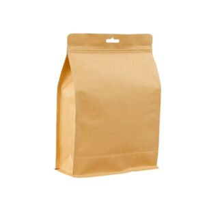 Zipper Pouch – Kraft Square Without Window